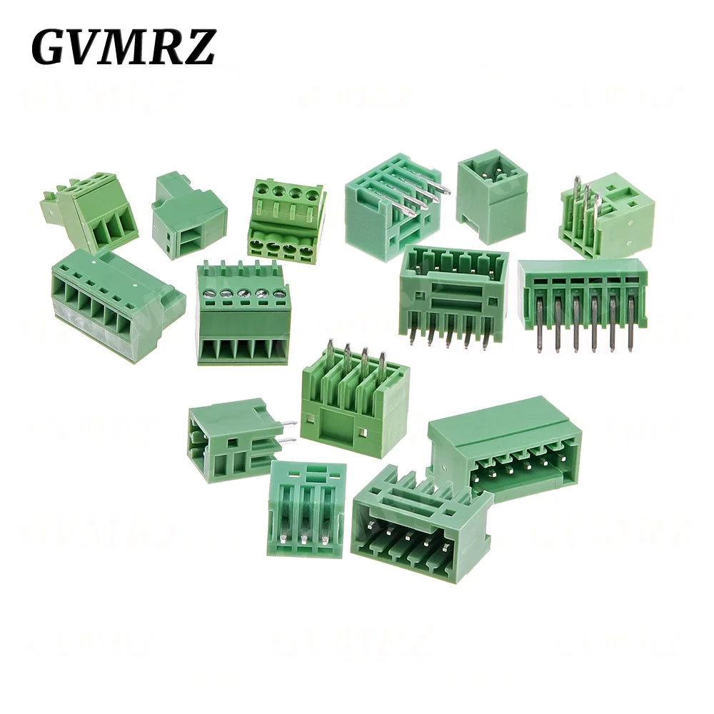5Set/lot 15EDG 2.54mm PCB Seal Screw Terminal Block 2 ~ 12 Pin KF15EDG 2.54 Male Plug + Female Socket Pin Header Wire Connector