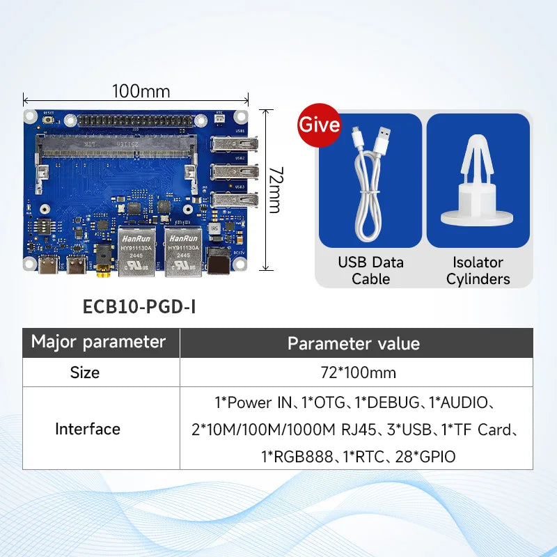Core Board STM32MP135 CDEBYTE ECK10-135 Series ARM Cortex-A7 1GHz Linux Dual Gigabit Ethernet RGB888 SODIMM 256MB/512MB DDR3L