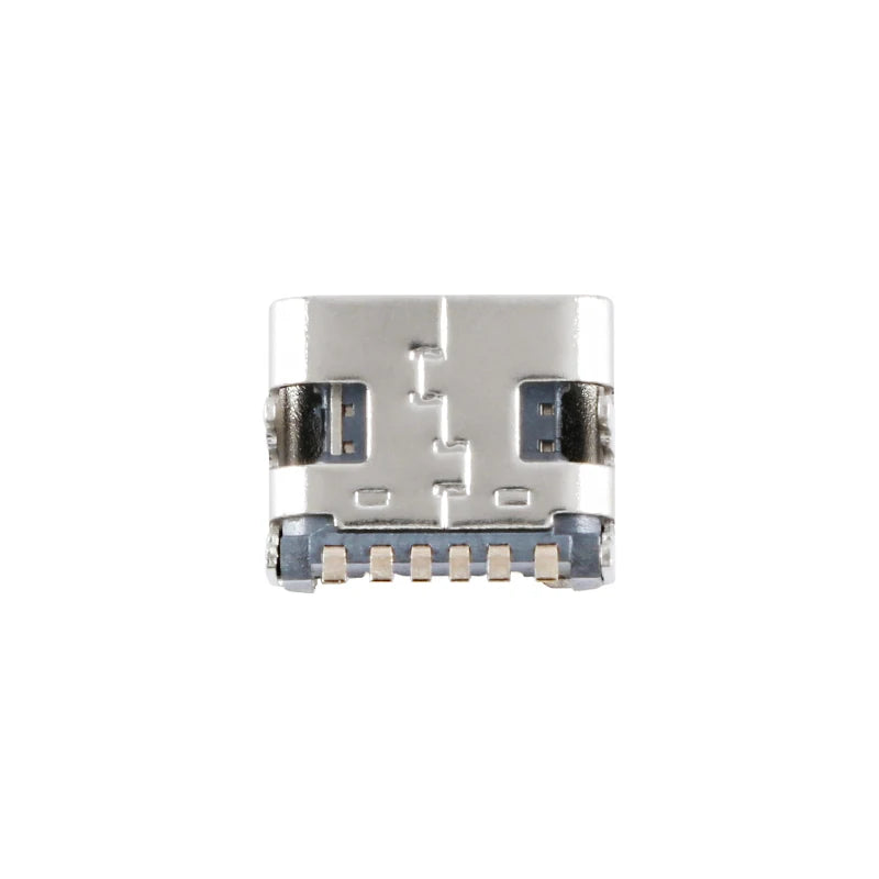 10pcs 6 Pin SMT Socket Connector Micro USB Type C Female Placement  For PCB design DIY high current charging housing 6.8/7.4mm