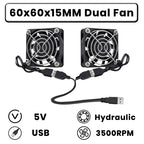 GDSTIME Dual 40mm 50mm 60mm 80mm 92mm 120mm 140mm DC 5V Powered USB Fans with 2 in 1 USB Cable for AV Receiver DVR Cooling