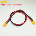 XT60 to O-Ring Terminal Cable: XT60 Male or Female Connector to M8, with 12 AWG Silicone-Insulated Wire (0.5 m to 10 m)