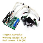Laser Galvo Scanner 15/20/25/30/40Kpps X-Y Galvanometer Scanning for RGB Stage Light / Engraving / 3D Printing