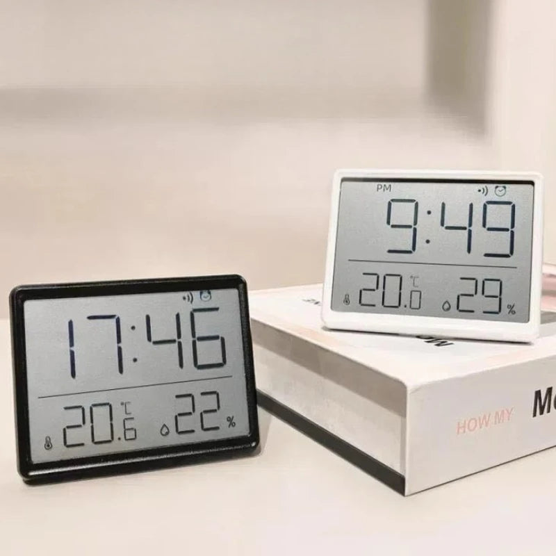 Multifunction Thermometer Hygrometer Automatic Electronic Temperature Humidity Magnetic Attraction Wall Monitor Clocks