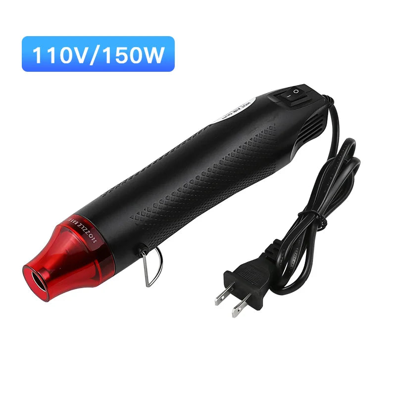 110V/220V Mini Heat Gun Hot Air Gun for Crafts Epoxy Resin Shrink Wraping, US/EU Plug, Multiple Colors Available