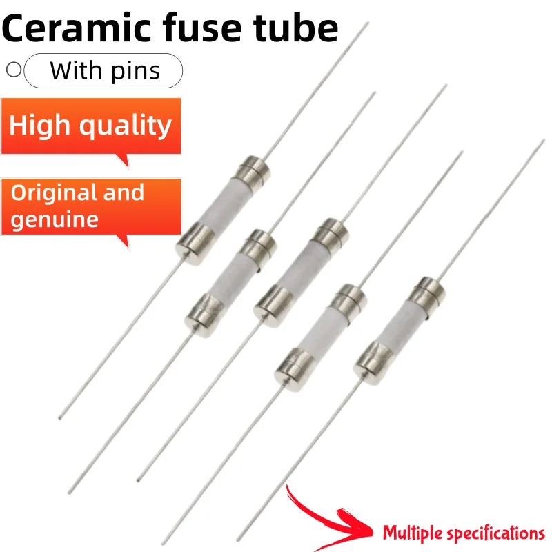 10PCS,3.6*10 Fast-Blow Glass Tube Fuse Fast Break With Pin 3.6X10MM 1A 1.5A 0.5A  2A 3A 3.15A 4A 5A 6.3A 8A 10A AMP 250V