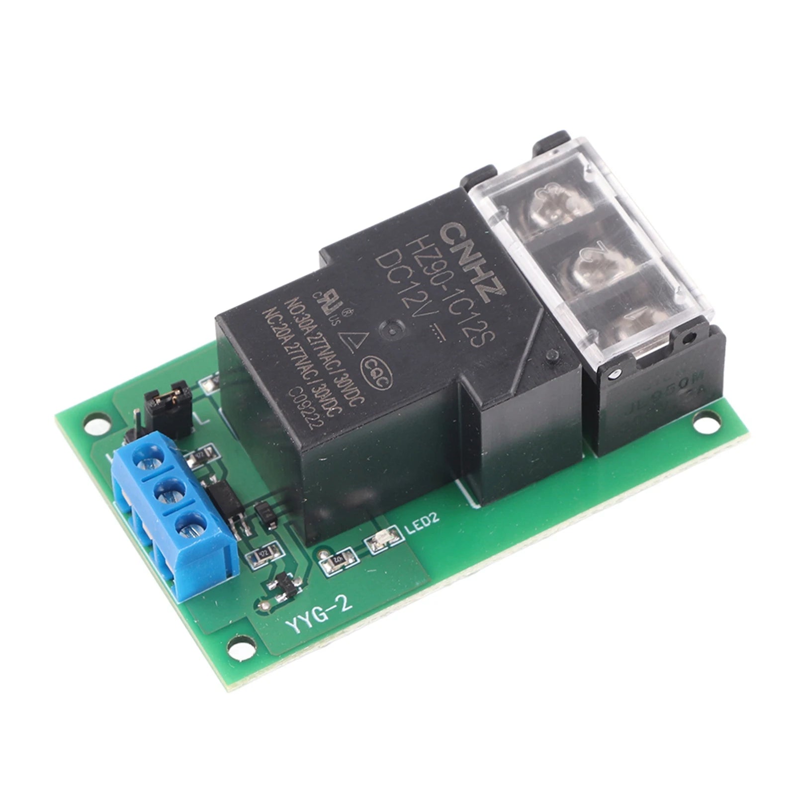 30A YYG-2 DC 5V/12V/24V Relay Module High Power One Way High/Low Level Trigger Optocoupler Isolation Relay Module