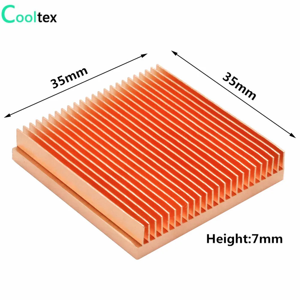 DIY Pure Copper Heatsink Skiving Fin Heat Sink Radiator Cooler for Electronic CHIP Raspberry pi Cooling Heat dissipation