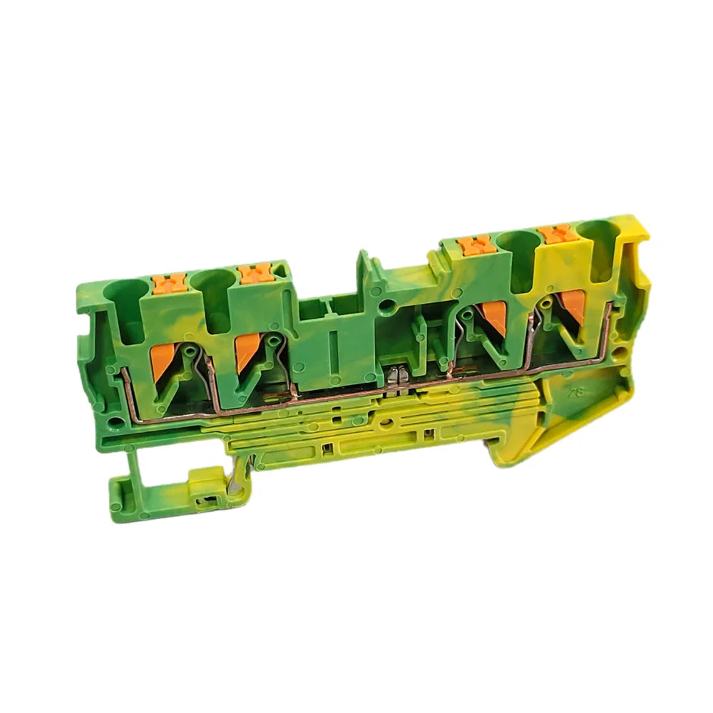 10Pcs PT2.5 QUATTRO Push-In Spring 4-Conductor Strip Plug 12AWG PT2.5 Wire Electrical Connector Din Rail Terminal Block PT2.5-QU