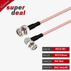 BNC Male to BNC Male BNC Female Adapter RF Coaxial RG316 Cable 50 Ohm for Video Camera System BNC Coax Extension Pigtail Cord