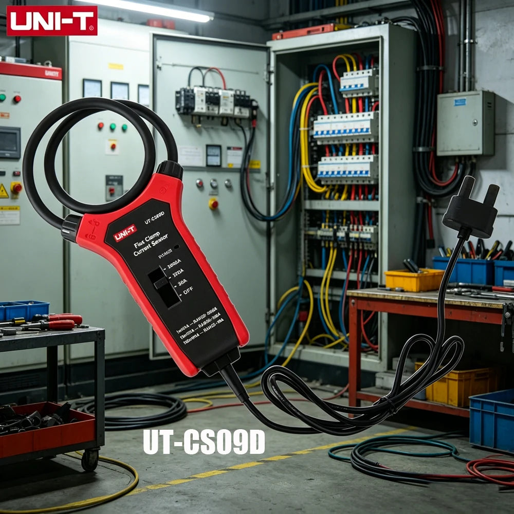 UNI-T UT-CS09D 3000A AC Flexible Current Sensor True RMS Rogowski Coil Clamp Probe BNC Connector Multimeter Electrician Tool