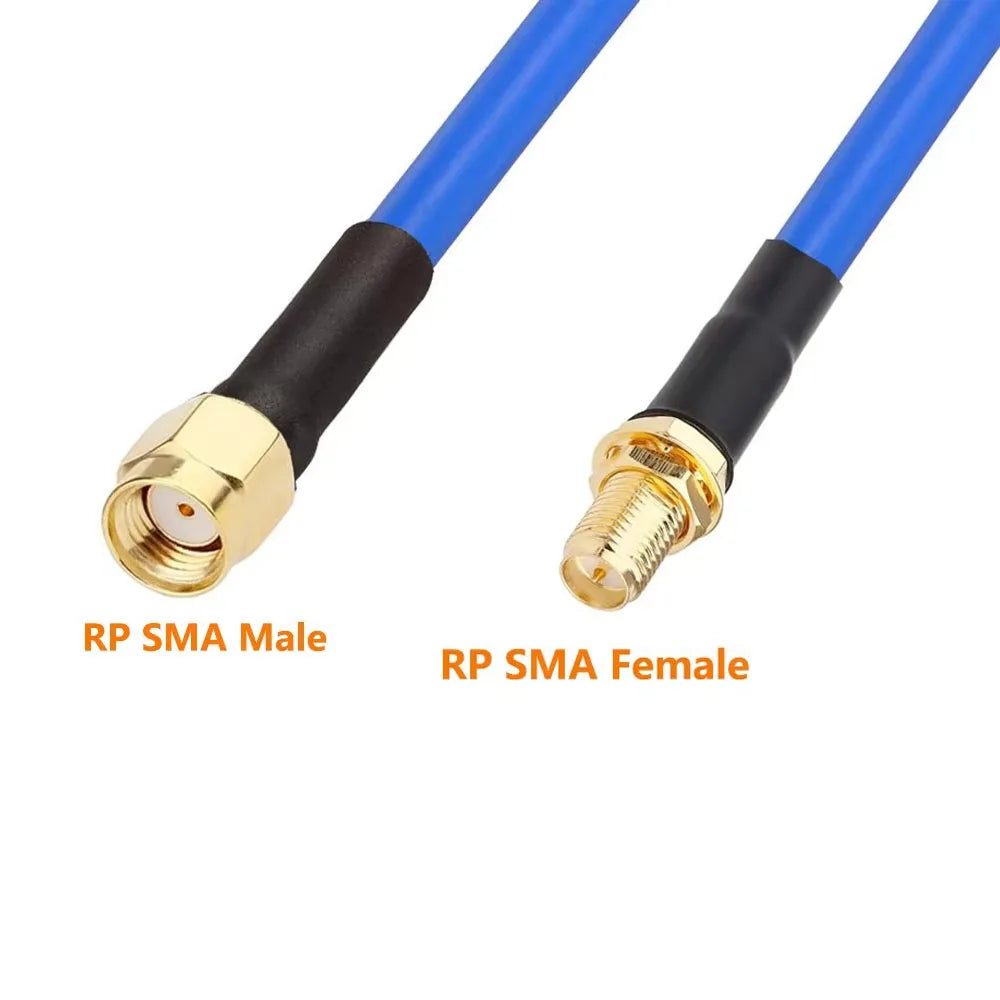 RG402 SMA Male/Female to SMA Right Angle Crimp High Frequency 50 Ohm RG402 Blue Coaxial Cable for RF Applications