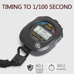 Digital Sports Stopwatch Timer with Large Display Date Time Alarm Function for Coaches Multi-Function Tool