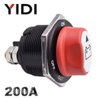 50A 100A 200A 300A Car Battery Disconnect Cut Off Kill Switch Rotary 12V 24V DC Power Isolator Auto Motorcycle Boat Accessories
