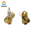 1PCS SMA Mother Seat Connector SMA Three Pairs of Internal and External Threads Hole Flange Socket Connector Insulation Expan