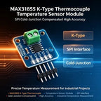 MAX31855 Thermocouple-to-Digital Converter Board, K-Type, SPI Interface for Arduino