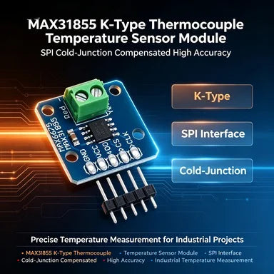 MAX31855 Thermocouple-to-Digital Converter Board, K-Type, SPI Interface for Arduino