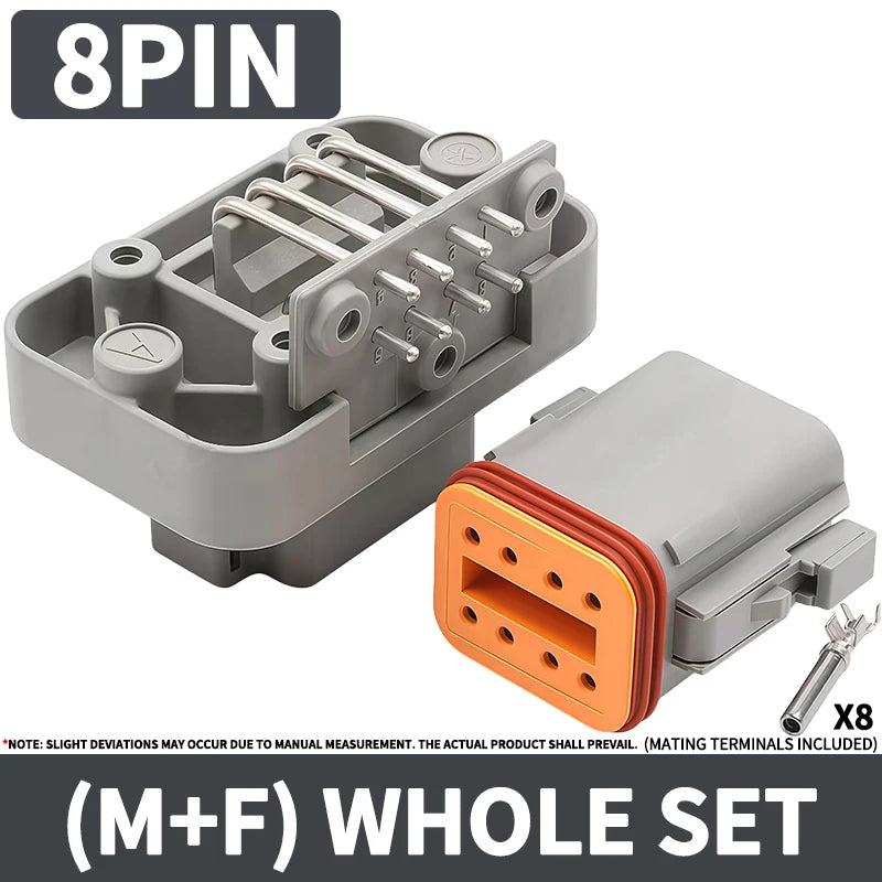 DT13 Series  Waterproof  Automotive PCB Right-Angle Header Connector 2/3/4/6/8/12Pin Male/Female Kit for Car Truck Bus Marine