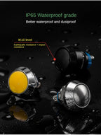 12mm Ball Round Head Metal Push Button Switch Waterproof Reset Self Locking Screw Welding Feet 3A Car Auto Horn Door Bell Swtich