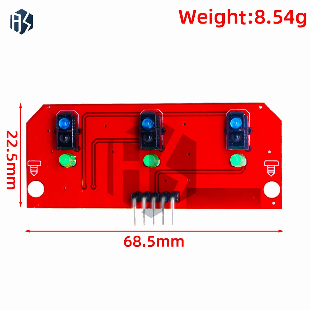 TCRT5000 3/5-Channel Photoelectric IR Detector Module: for Arduino-Compatible for Line Tracking & Obstacle Avoidance