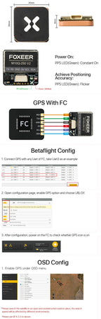 Foxeer M10Q 250 GPS 5883 Compass Module M10 5V 72 Channel Dual NMEA UBLOX for FPV Racing Drone Quadcopter Parts