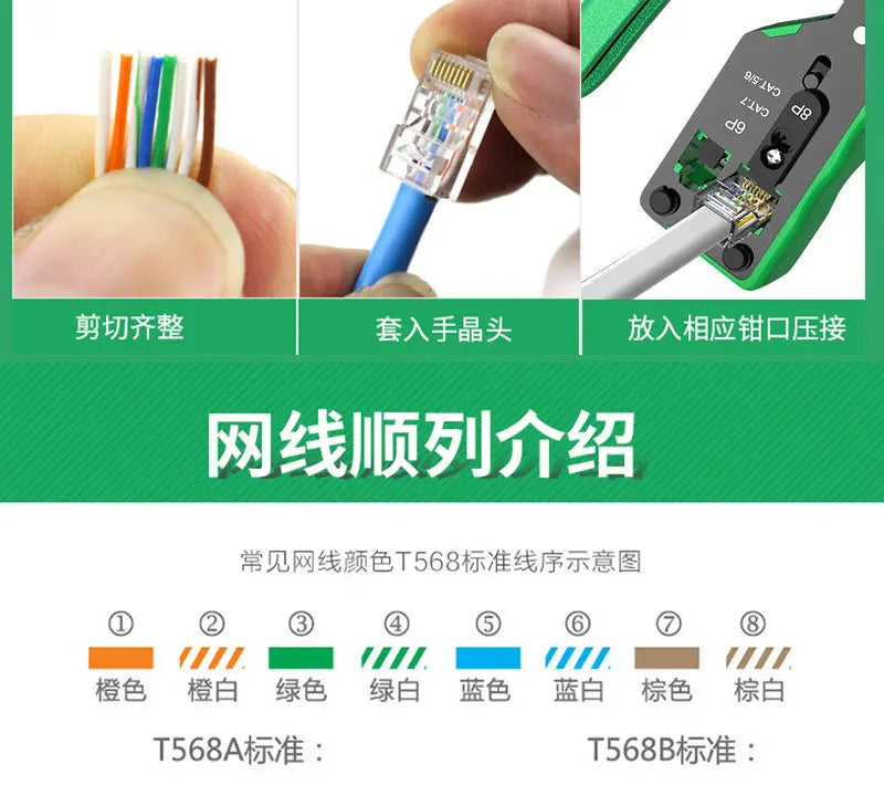 LAOA Network Crimping Tool Ethernet Cable Crimper Pliers for RJ45 RJ11 Connector Professional Wire Stripper Cutter Crimper