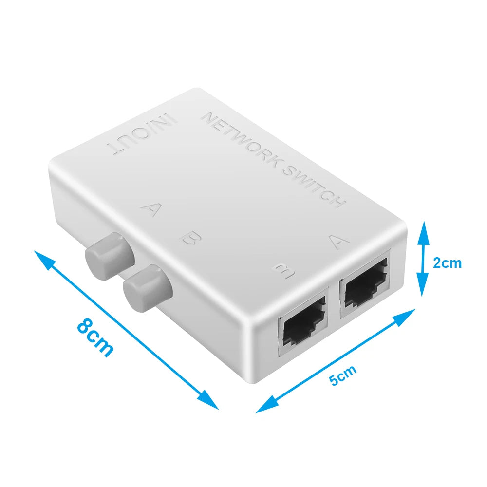 1000Mbps 1 In 2 Out Ethernet Adapter RJ45 Splitter Lan Connector Cat 6 RJ45 Splitter Switch Coupler for PC Laptop TV Box Router