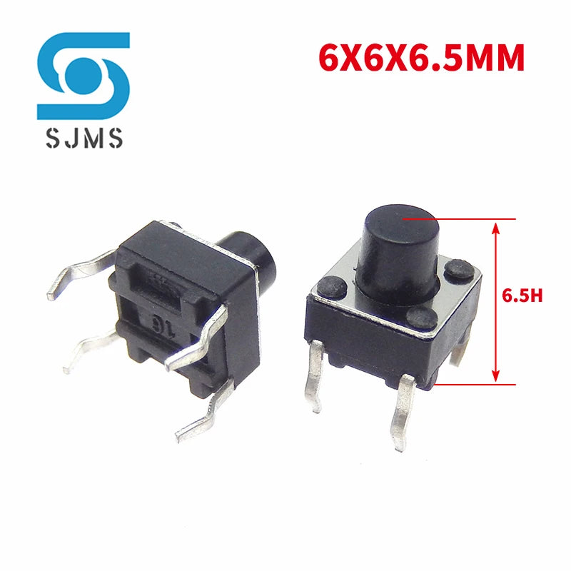 20/50PCS 6X6 6X6X5mm DIP 4Pin Tactile Micro Push Button Switch 6*6*4.3/5/6/7/8/9/10/11/12/13MM Micro Touch Button Power Switches