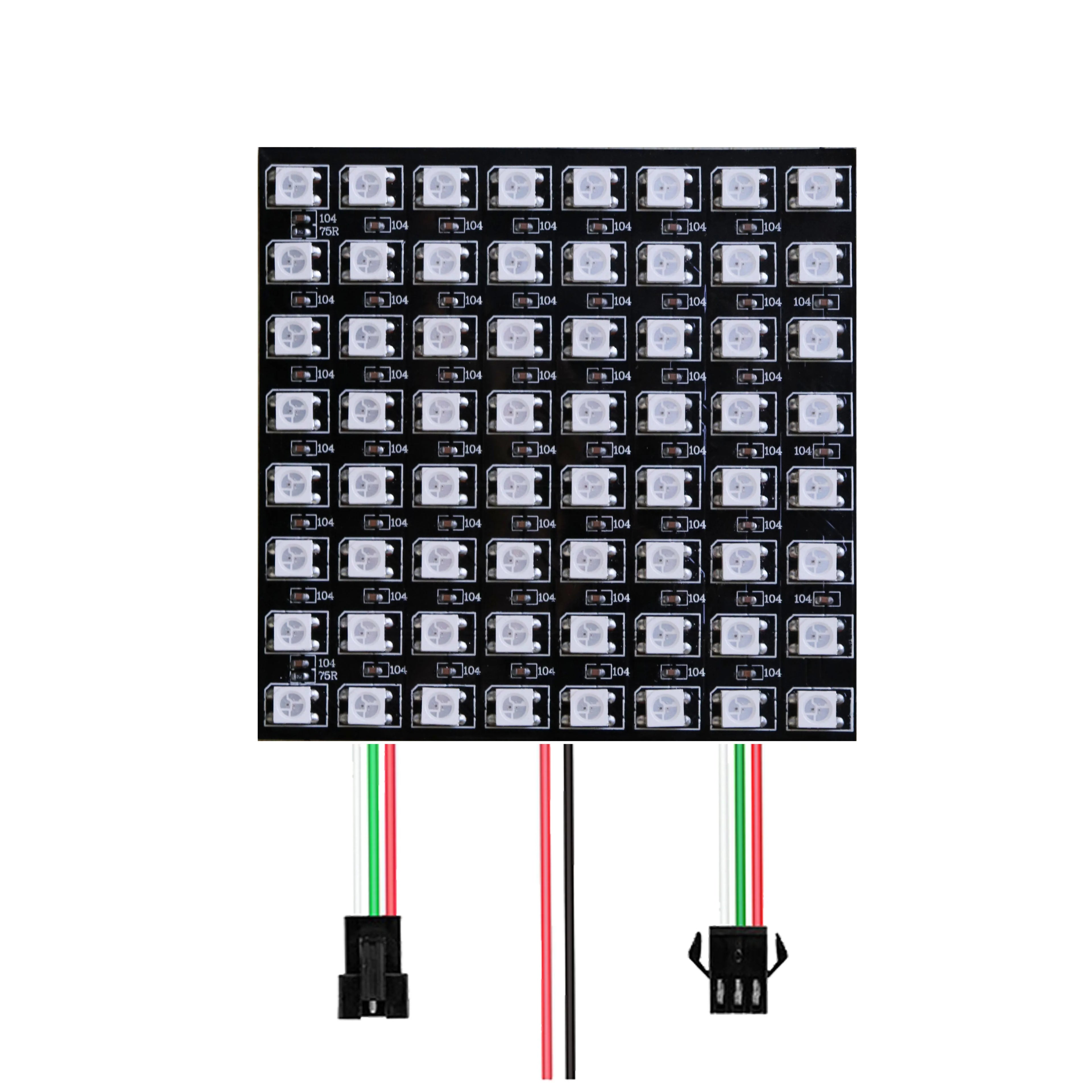 1-10Pcs WS2812B RGB Flexible 4X12 8X8 16x16 8x32 Pixel Led Panel Matrix Screen Module WS2812 Individually Addressable IC DC5V