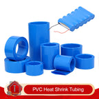 1/5m PVC Heat Shrink Tube Width 50mm ~ 500mm Blue 18650 Lipo Battery Pack Insulated Cable Sleeve Protection Battery Film Wrap