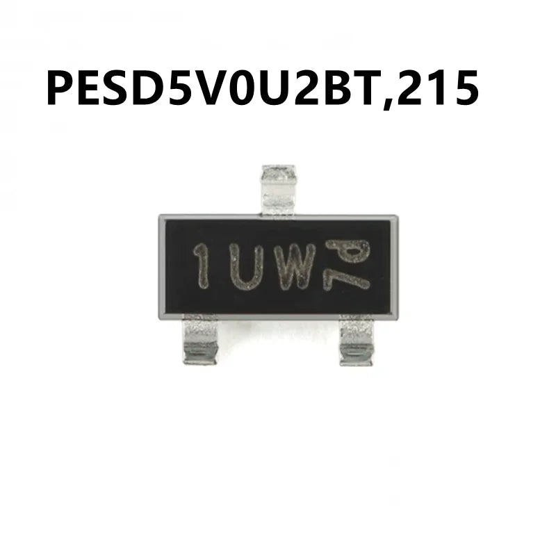 (20pcs) 100% Brand New Original Genuine PESD5V0U2BT,215 Surface Mount SOT-23 Package Ultra-Low Capidirectional Dual ESD Protecti