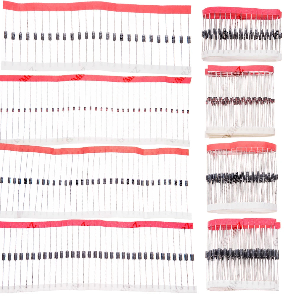 1N Series Rectifier/Schottky 1N4001 1N5399 Diode Assortment Encapsulated Diode 1N4007 45mil 1N5817 1N4937 1N5819 1N60 1N914