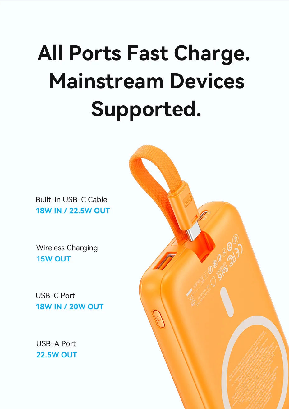 [CCC Certification] Vention Magnetic Power Bank 22.5W 10000mAh Portable 3C Powerbank 15W Wireless Fast Charger for iPhone 17 16