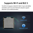 ESP32 S3 Matrix ESP32 S3 Development Board RGB LED Matrix 2.4GHz WiFi Bluetooth Gyroscope Attitude Sensor QMI8658C