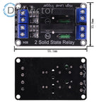 5V 1 2 4 6 Channel SSR AVR G3MB-202P 8 Way High Level Solid State Relay Module 240V 2A Output With Resistive Fuse for Arduino
