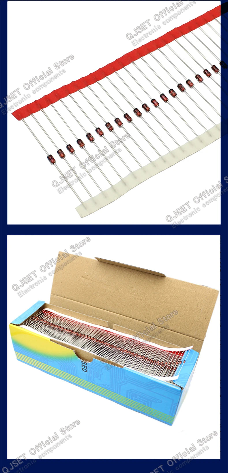 50pcs DIP 1W Zener Diode DO-41 IN/1N47 3.3 V 3.9V 4.3 4.7 5.1 6.2 6.8 7.5 8.2 9.1 10 12 13 15 16 18 20 22 24 27 30 33 36 39 43 V
