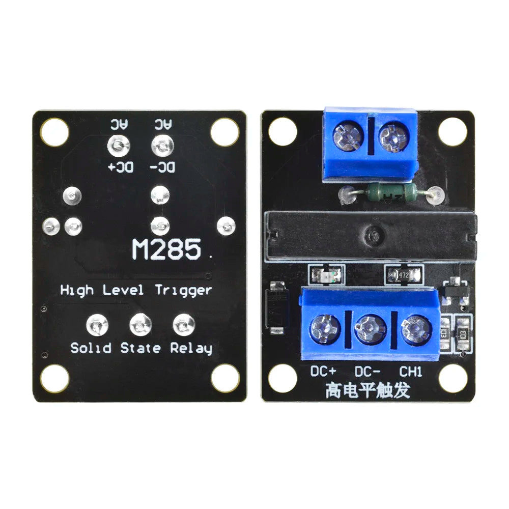 High Level/Low Level 5V 1 Channel SSR G3MB-202P Solid State Relay Module 240V 2A Output with Resistive Fuse for Arduino