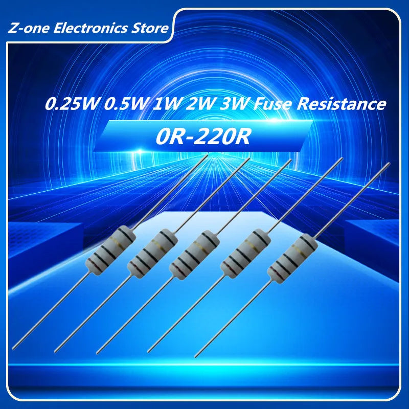 0.25W 0.5W 1W 2W 3W  Wire Fuse Wirewound Resistor Fuse Resistance  0.1 0.15 0.22 0.3 0.47 0.5 1 1.5 2.2 3.3 4.7 5.1 10 20 47 10R