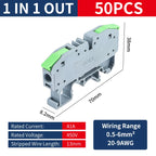 6MM DIN Rail Terminal Blocks Free Splicing Compact Quick Lever Wiring Connector Spring Cable Connection Terminal Press 32A 450V