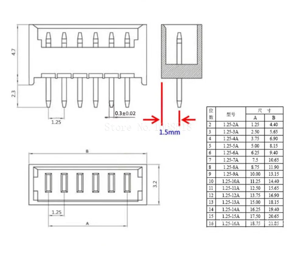 10PCS 1.0 1.25 1.5 2.0 2.54 SH/JST/ZH/PH/XH 1.0MM 1.25MM 2.0MM 2.54MM Male Pin Header Socket Dip/Right Angle SMD 2/3/4/5-9P Pin