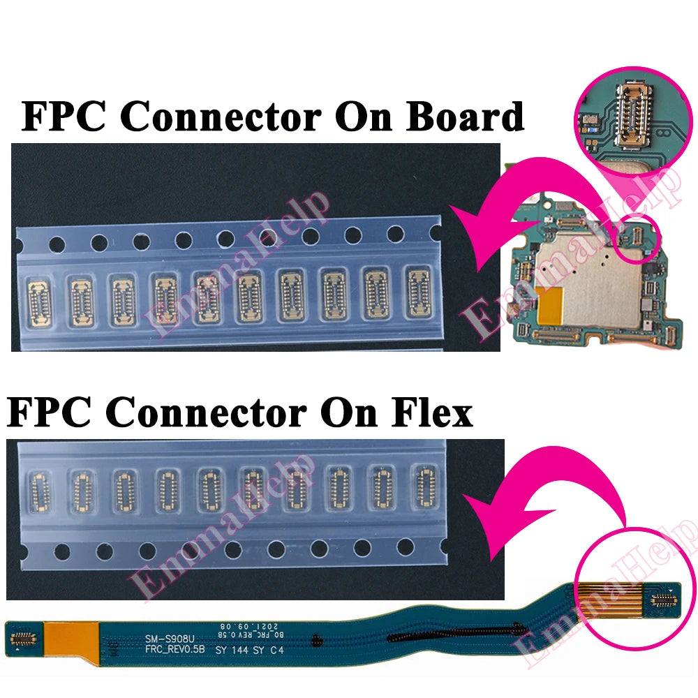 WiFi Antenna FPC Connector On Board Flex For Samsung S22 S21 Ultra S20 Plus S20U S22P S23 S24 S25 S22U S23U S24U S25U S901 G998
