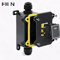 FILN 30A 12V 24V 220V Waterproof Inline Toggle Switch with LED IP65 Sealed Outdoor Box Inline Cord Rocker Switch Power