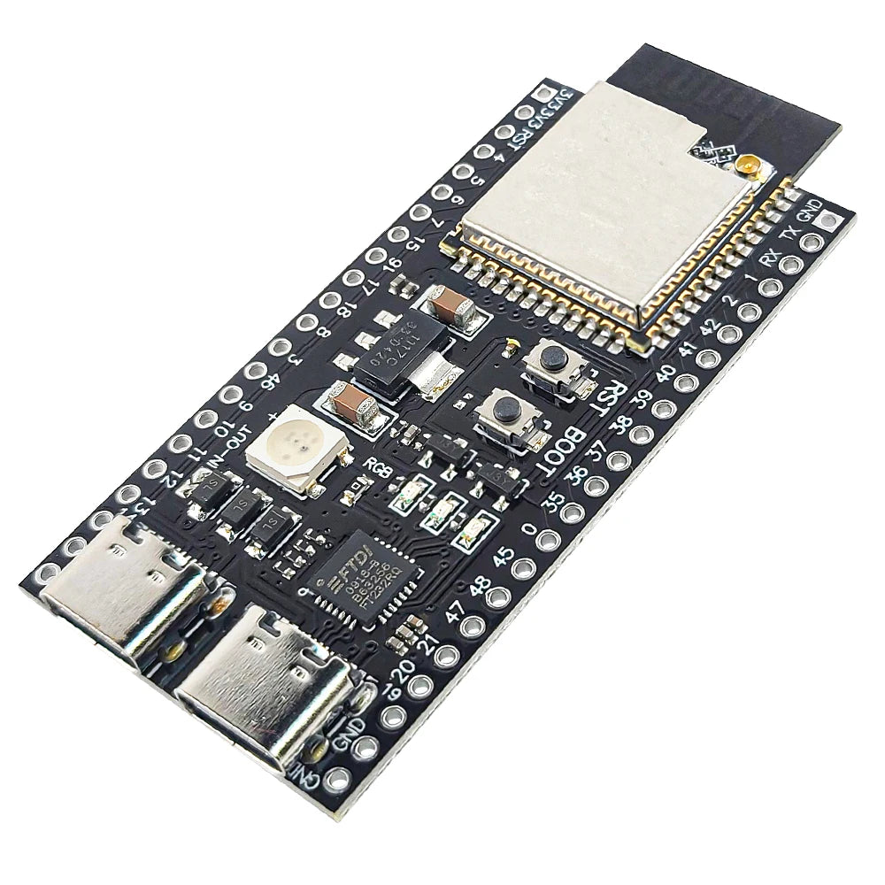 ESP32-S3 Development Board with Expansion Adapter Kit 2.4G Wifi BT Module MCU ESP32-S3 N16R8 44Pin Type-C ESP32-S3
