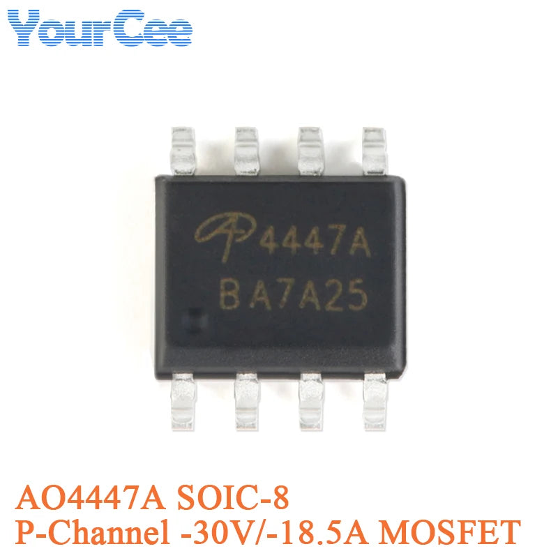 20pcs/5pcs AO4407A SOIC-8 4407A P-channel -30V/-12A SMD MOSFET Field Effect Transistor Chip AO4405AO4411 AO4413 AO4421 AO4435