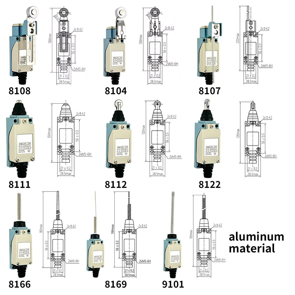 10Pcs Momentary Limit Switch Roller Lever CNC Mill Laser Plasma,high-quality material casing,durable,380V within,5A ,IP65