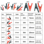 red+black 20/50A PVC Alligator Crocodile Clip Clamp Socket Plug Handle Test Cable Probe 4mm Banana Plug Electric Battery