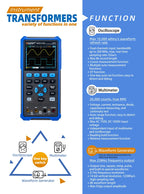 OWON HDS2102S/HDS272S/HDS242S Handheld 3-in-1 Digital Oscilloscope, Signal Generator, Multimeter | 100MHz Bandwidth, 2 Channels