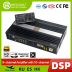 Sennuopu X12 10 Channel Dsp Processor Bluetooth Car Audio Amplifier 1000w 12 V Auto  Stereo 8 Ch Automotive Amp for Car Sound