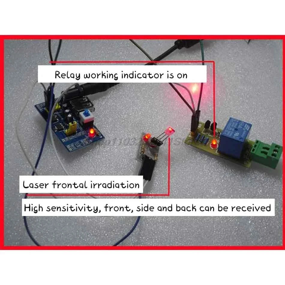 Laser Receiver Sensor Module + KY-008 650nm Laser Transmitter Module For AVR Electrical Equipment Tools