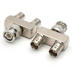 1PC BNC Male to Dual BNC Female Adapter Y Splitter 50 Ohm RF Connector Coaxial High Quanlity Brass Nickel Plated