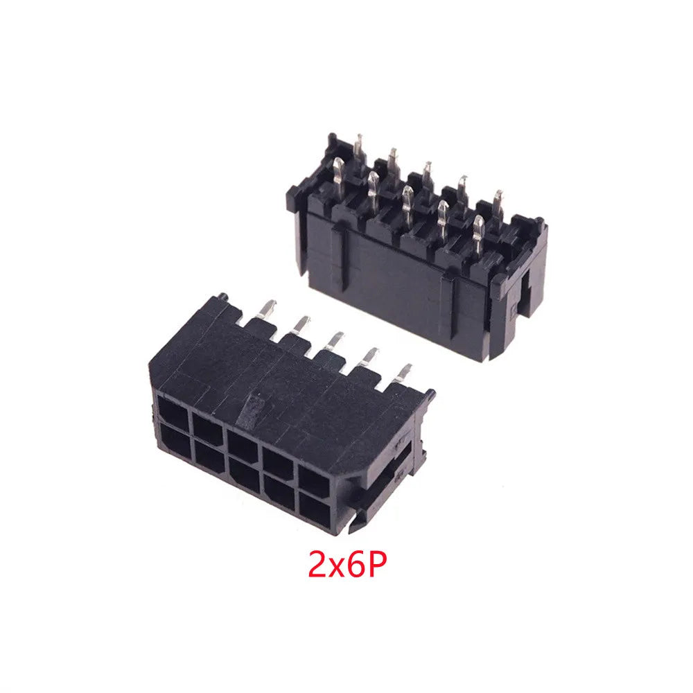10-500 Pcs PCB Male Header Pin Vertical Through Hole 2 4 6 8 10 12 14 16 18 20 24 Circuits Molex 43045 Micro-Fit 3.0 mm Dual Row